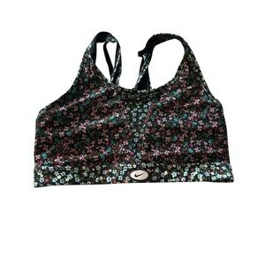 Nike Black and Floral Sports Bra